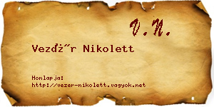 Vezér Nikolett névjegykártya